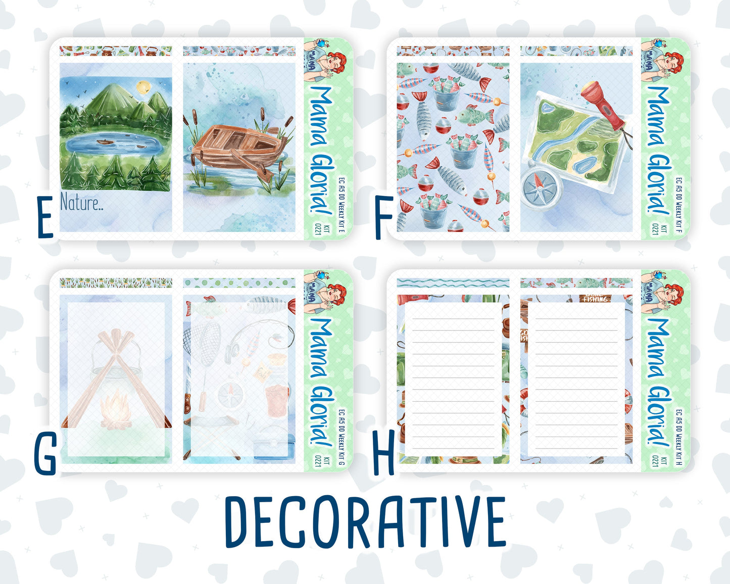 Kit 0221 - A5 - Daily Duo - Weekly Kit - June - Gone Fishing