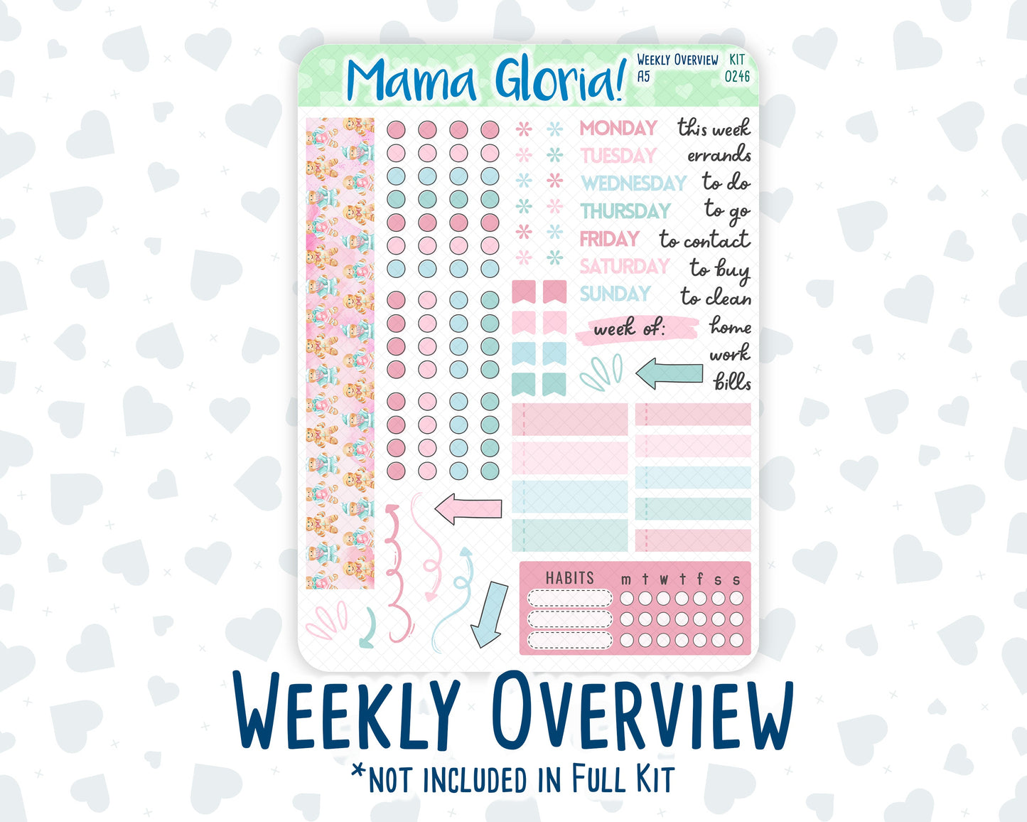 Kit 0246 - A5 - Daily Duo - Weekly Kit - December - Gingerbread Sweets