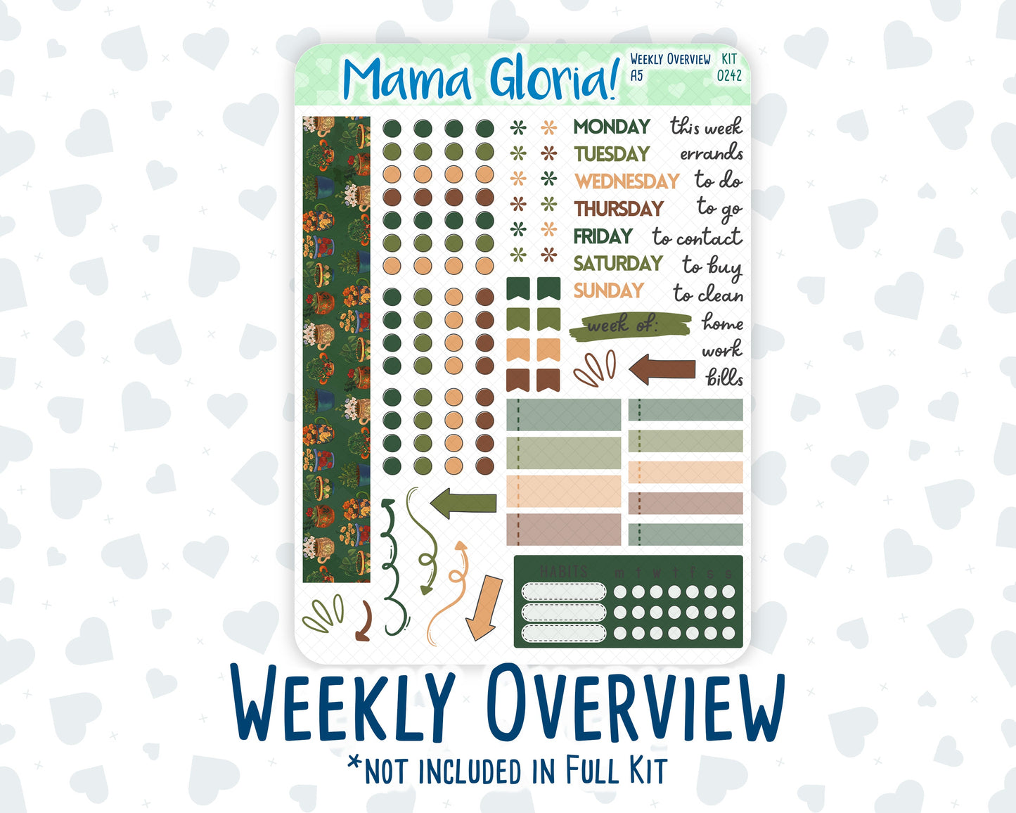 Kit 0242 - A5 - Daily Duo - Weekly Kit - November - Cottage Autumn