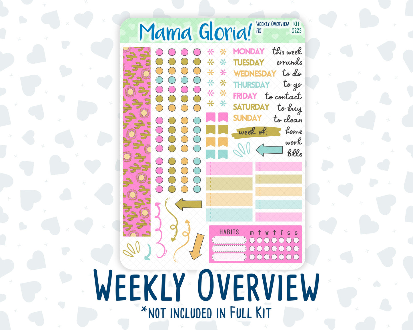 Kit 0223 - A5 - Daily Duo - Weekly Kit - June - Route 66