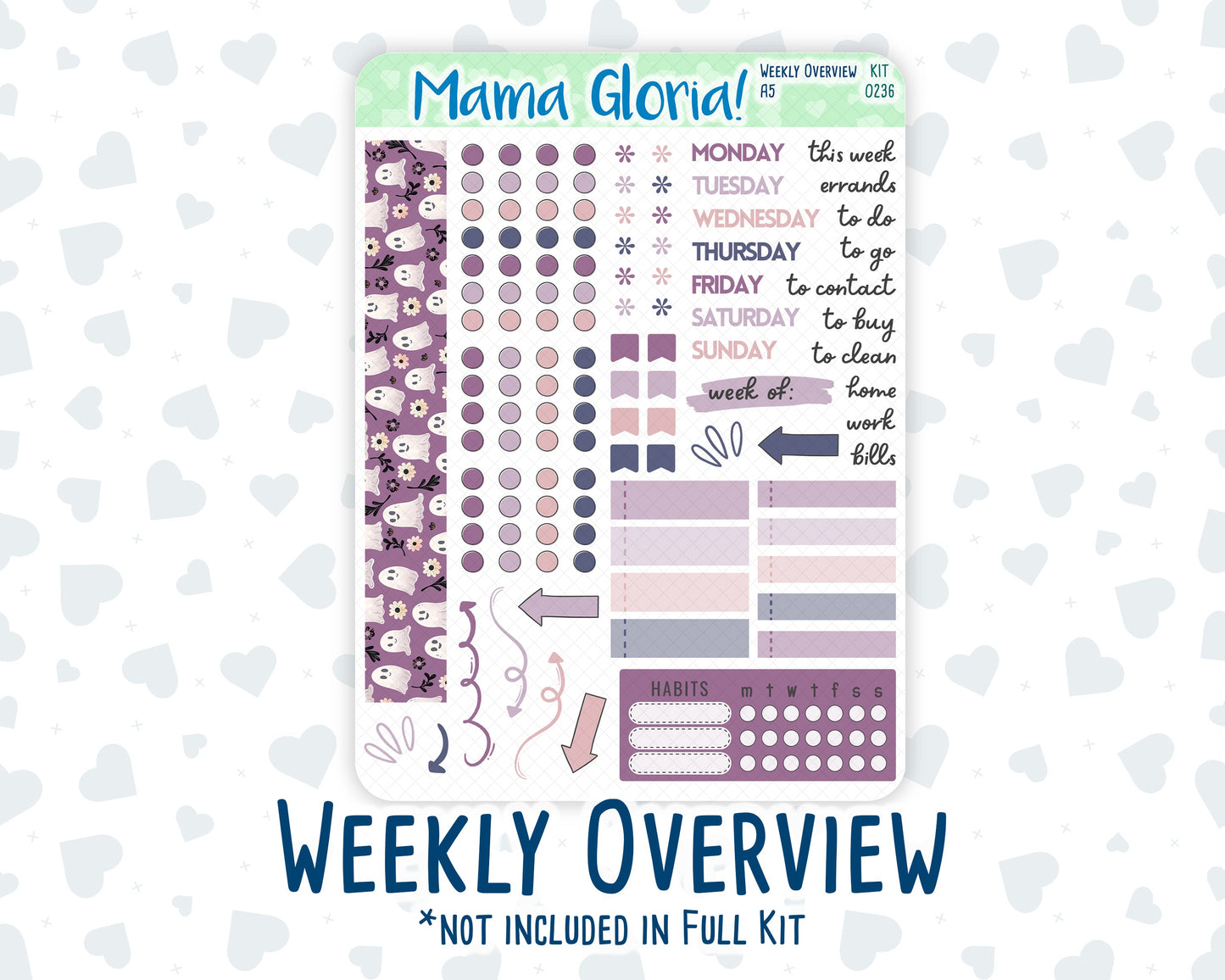 Kit 0236 - A5 - Daily Duo - Weekly Kit - October - Sweet & Spooky