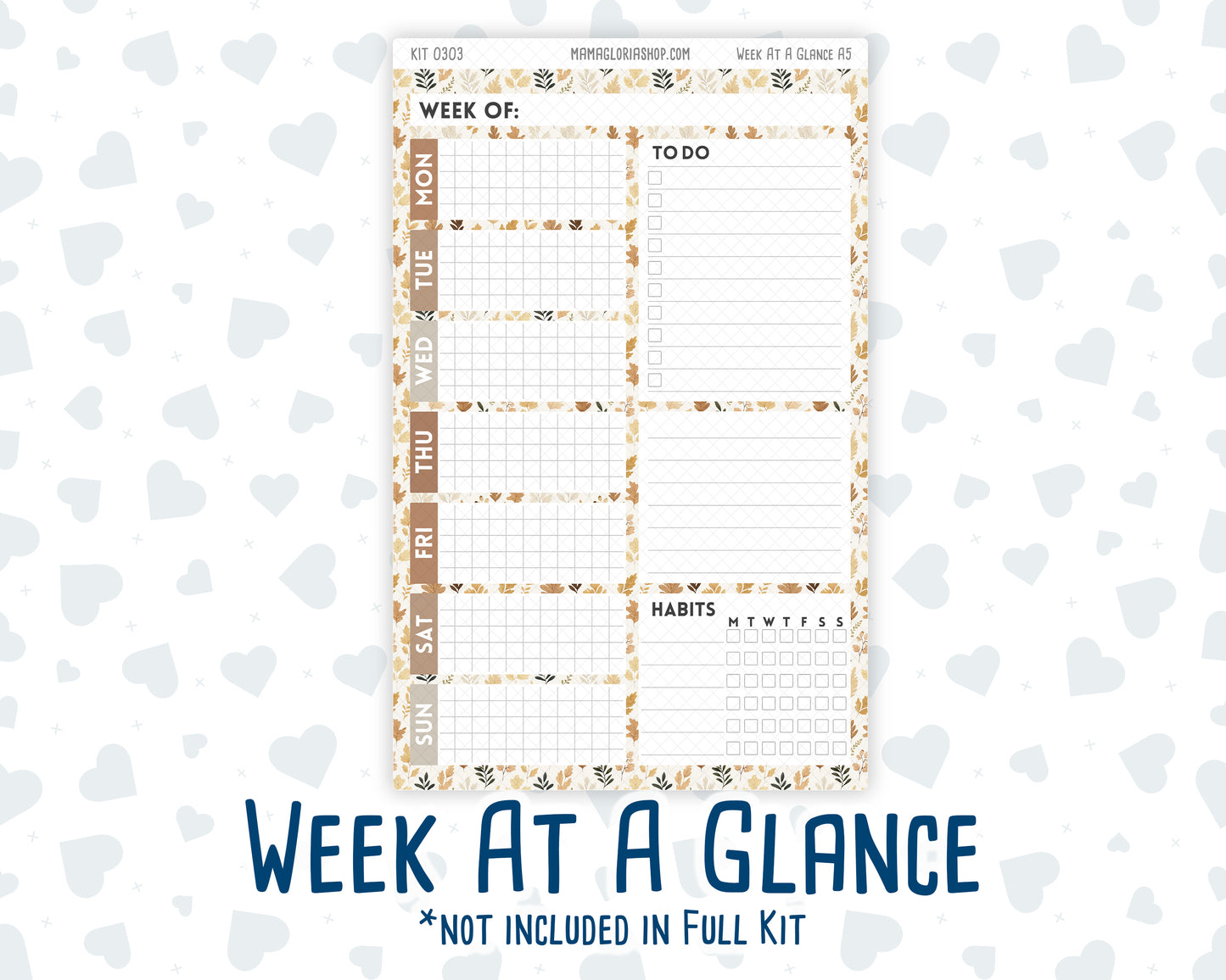 Kit 0303 - A5 - Daily Duo - Weekly Kit - November - Into The Woods