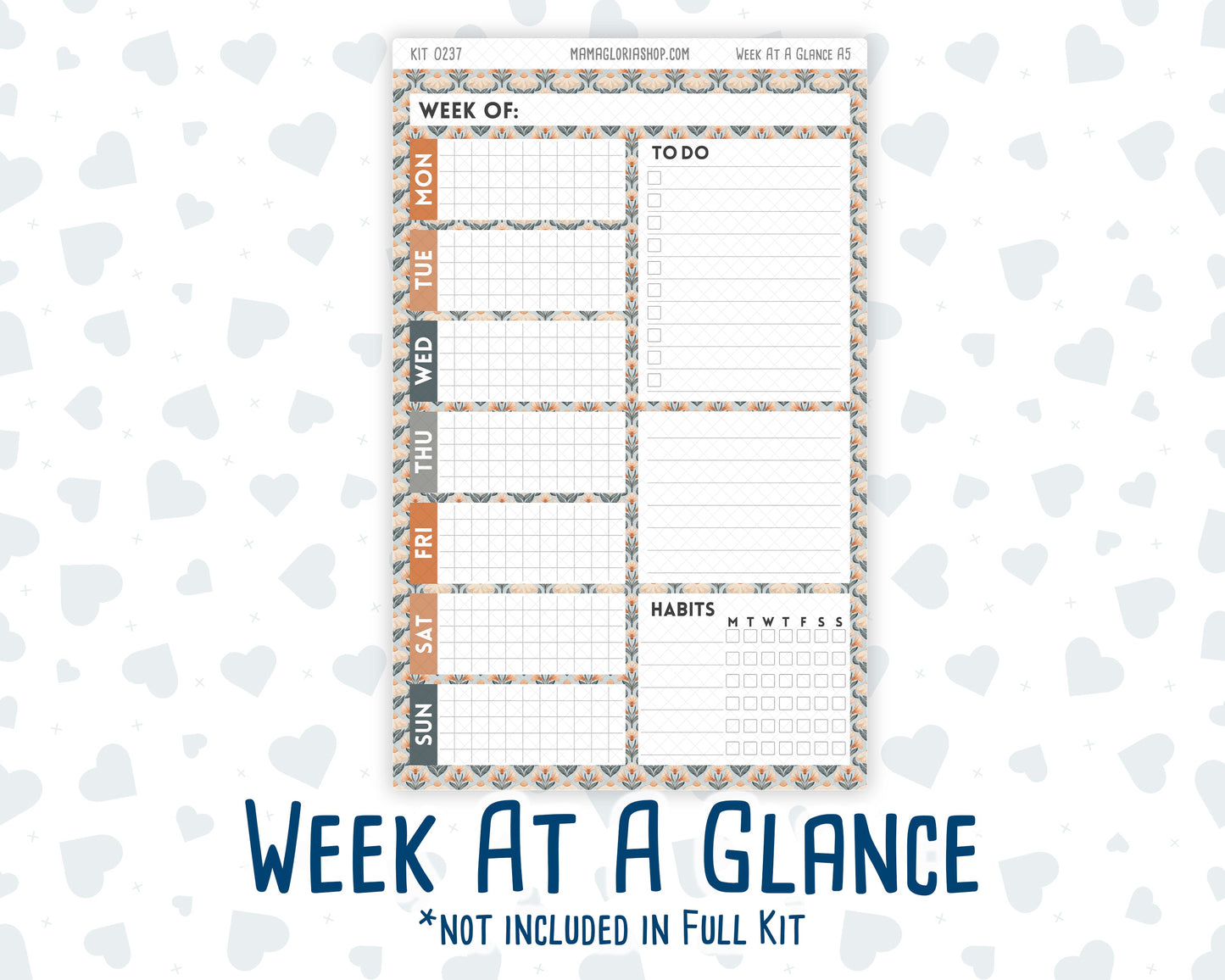 Kit 0237 - A5 - Daily Duo - Weekly Kit - October - Forest Folk