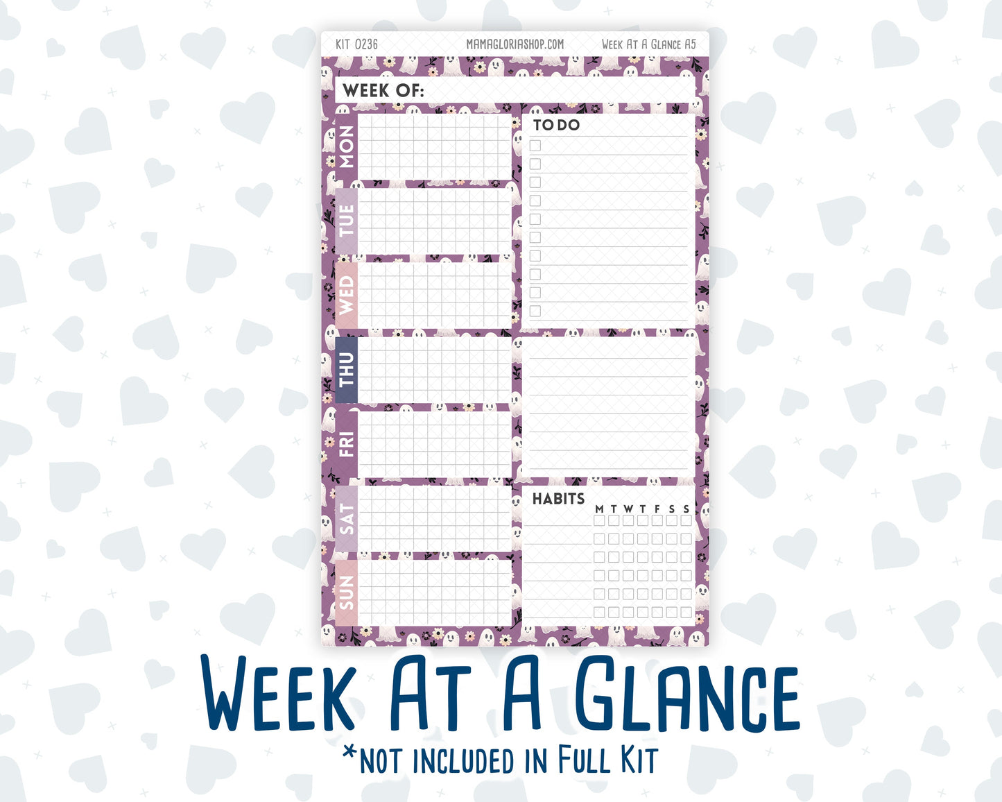 Kit 0236 - A5 - Daily Duo - Weekly Kit - October - Sweet & Spooky