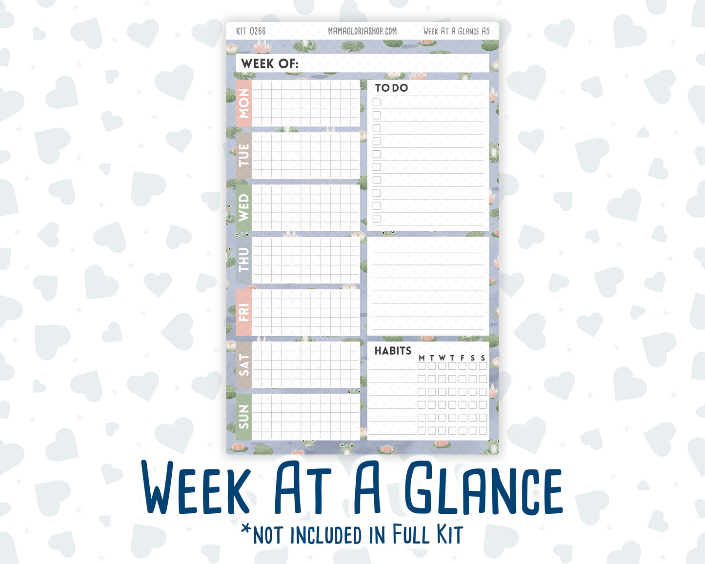 Kit 0266 - A5 - Daily Duo - Weekly Kit - May - Froggy Lake Picnic