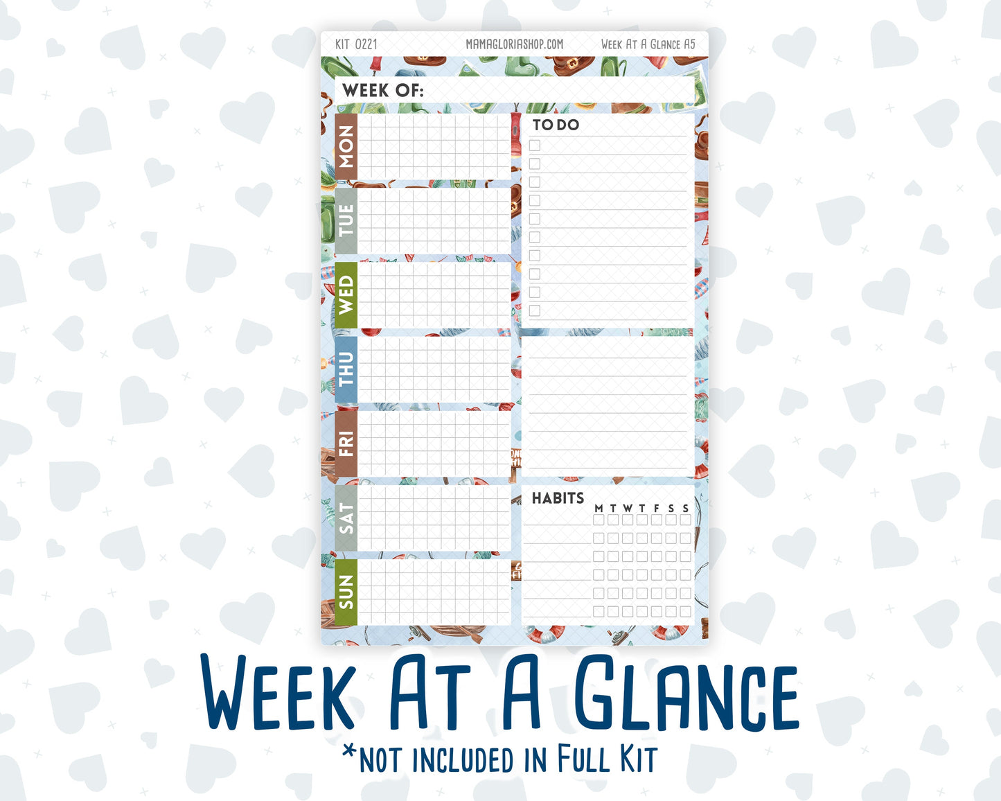 Kit 0221 - A5 - Daily Duo - Weekly Kit - June - Gone Fishing