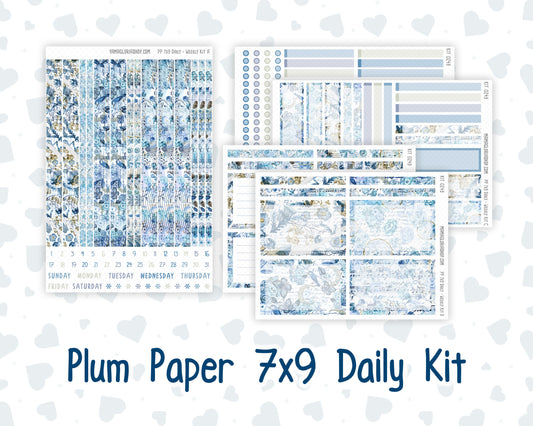 Kit 0249 - 7x9 - Plum Paper Daily - Weekly Kit - January - Icy Lace