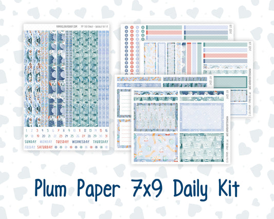 Kit 0247 - 7x9 - Plum Paper Daily - Weekly Kit - December - Snow Day Adventures
