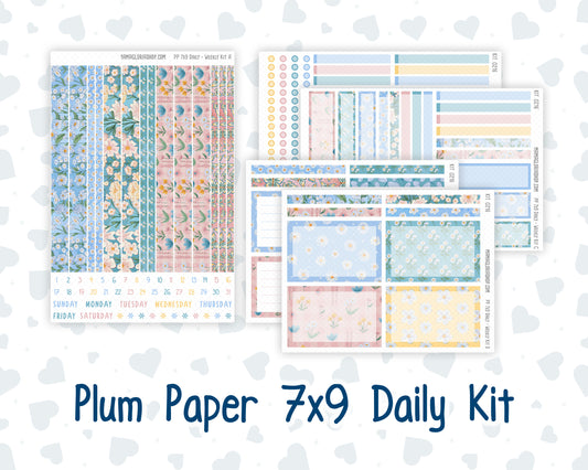 Kit 0216- 7x9 Plum Paper Daily - Daisy Days - Planner - May
