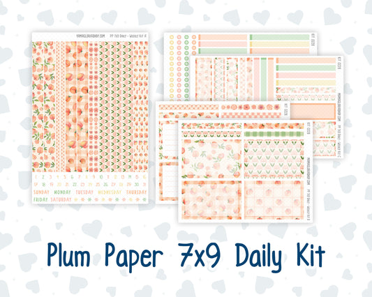 Kit 0228 - 7x9 - Plum Paper Daily - Weekly Kit - August - Just Peachy