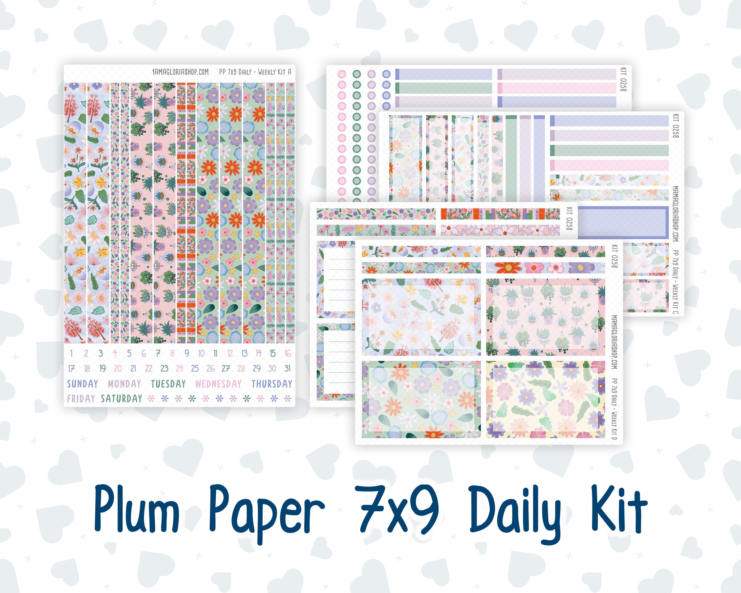 Kit 0258 - 7x9 - Plum Paper Daily - Weekly Kit - March - Plant Therapy ...