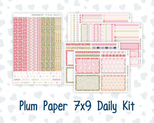 Kit 0218- 7x9 Plum Paper Daily - Mother's Love- Planner - May