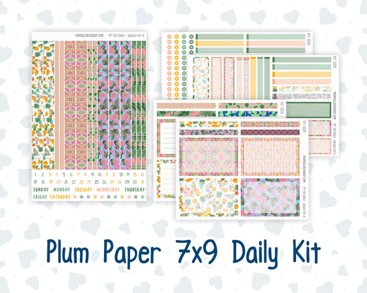 Kit 0226 - 7x9 - Plum Paper Daily - Weekly Kit - July - Tropical Whimsy