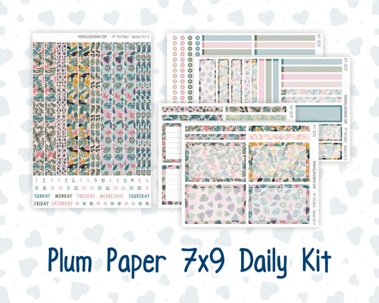 Kit 0275 - 7x9 - Plum Paper Daily - Weekly Kit - July - Tropical Safari Blush