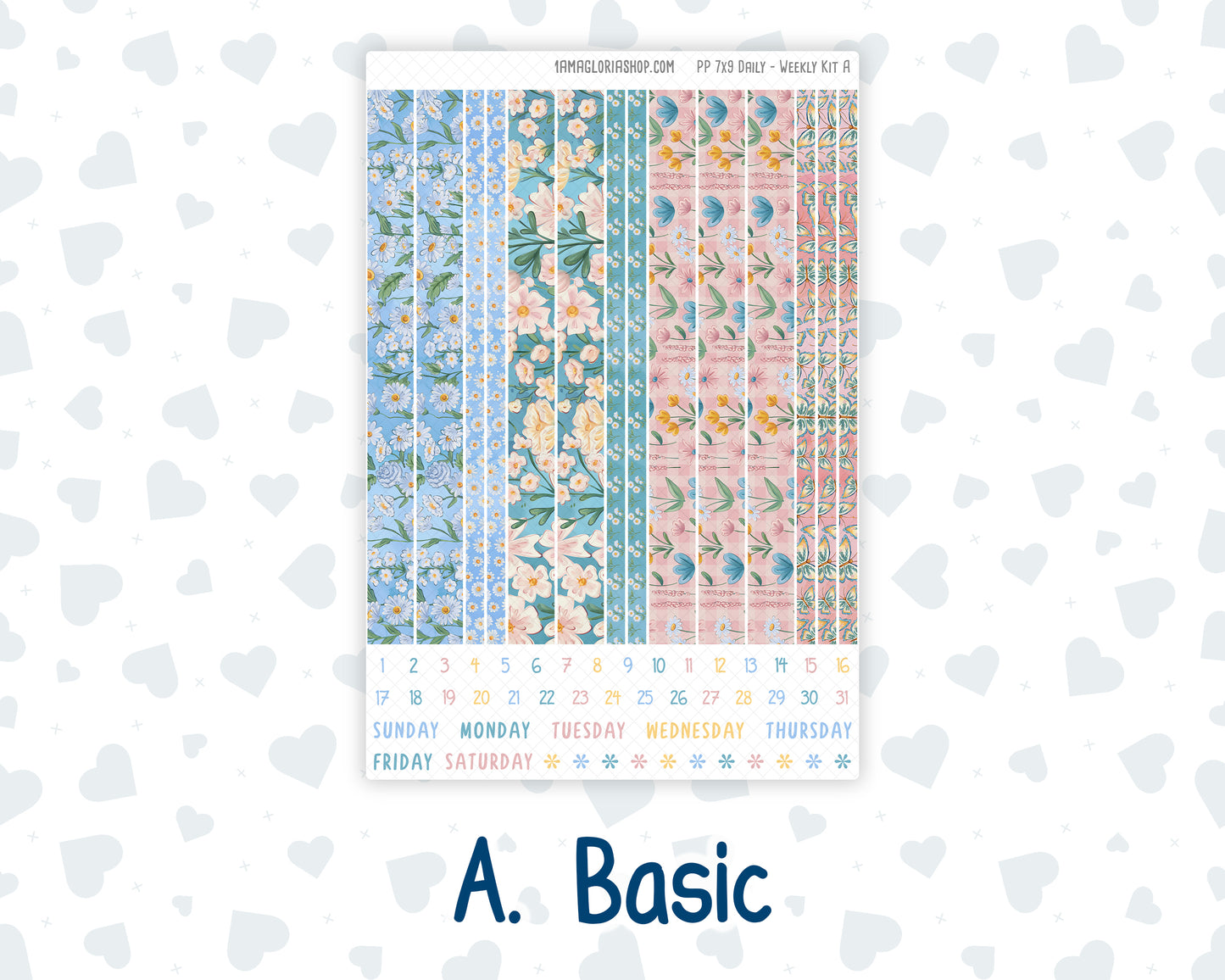 Kit 0216- 7x9 Plum Paper Daily - Daisy Days - Planner - May