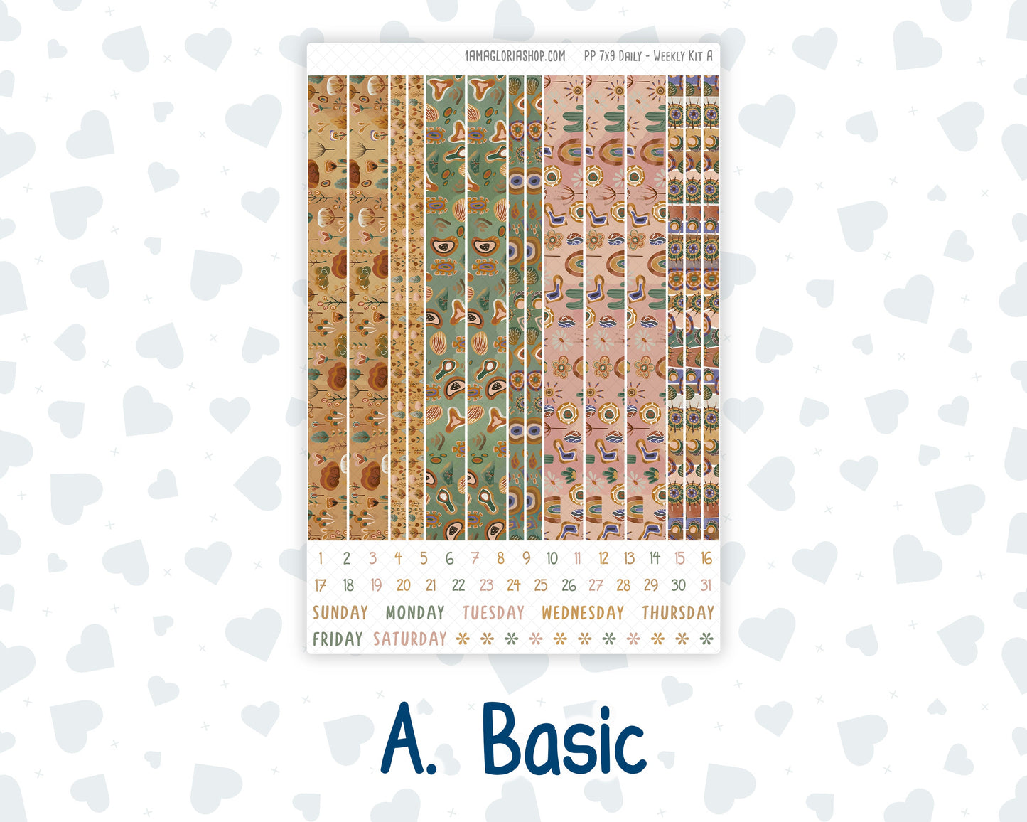 Kit 0243 - 7x9 - Plum Paper Daily - Weekly Kit - November - Boho Autumn