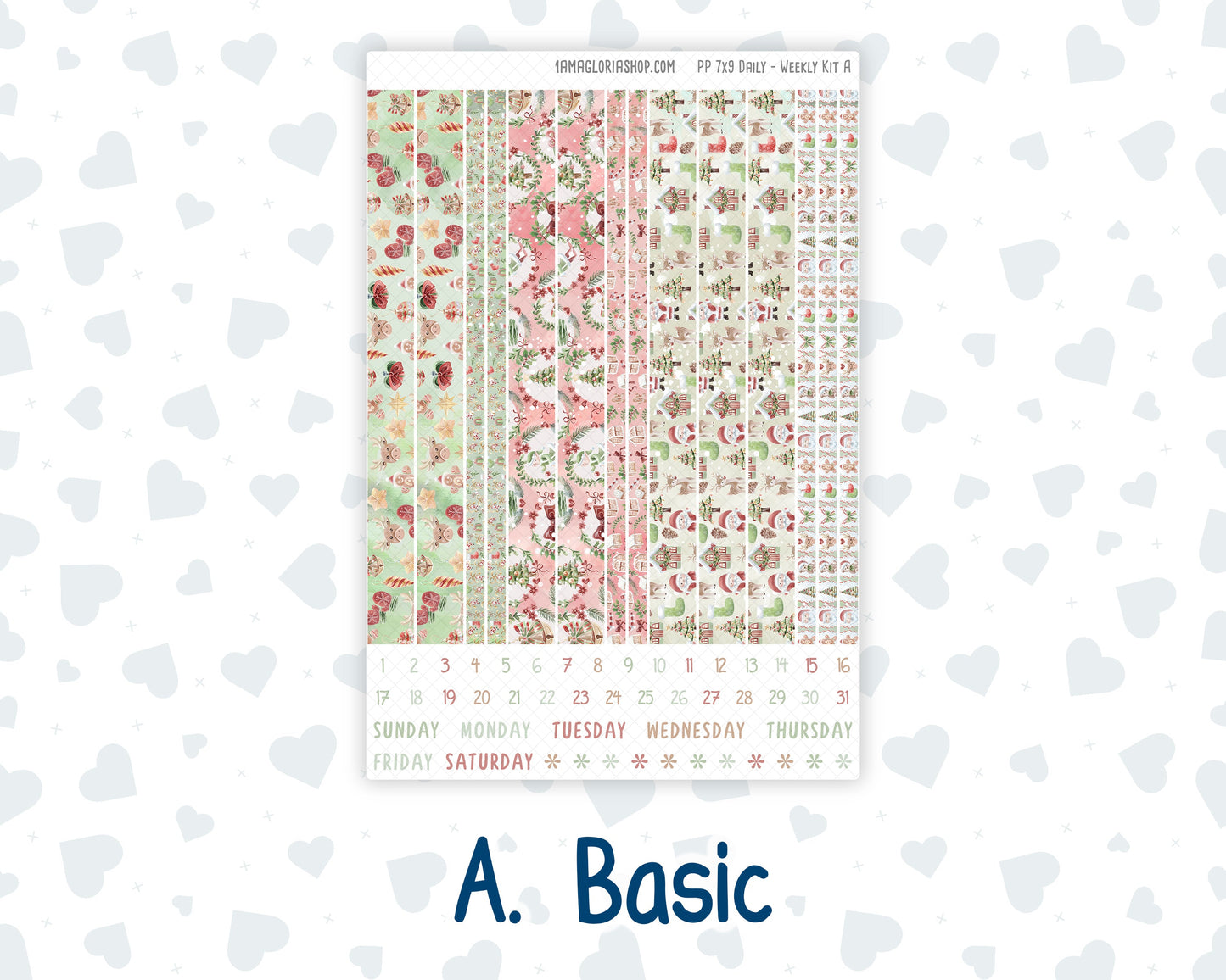 Kit 0244 - 7x9 - Plum Paper Daily - Weekly Kit - December - Santas Village