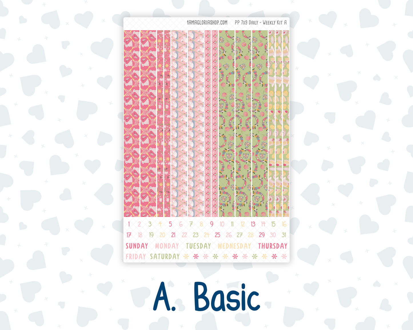 Kit 0218- 7x9 Plum Paper Daily - Mother's Love- Planner - May
