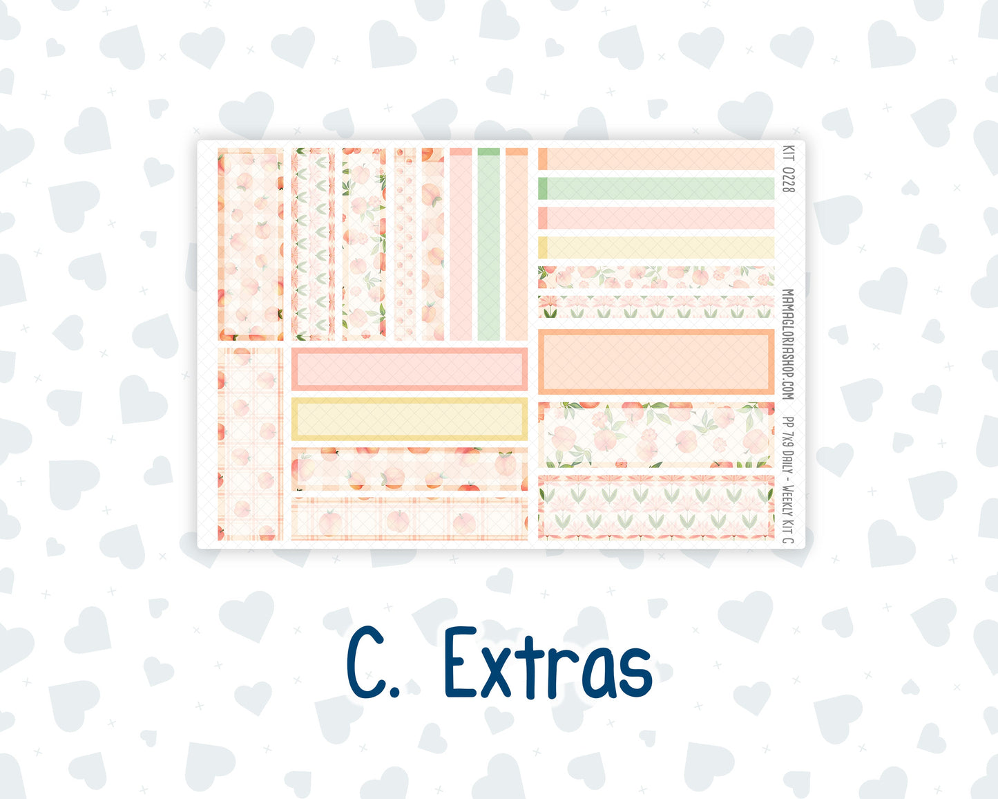 Kit 0228 - 7x9 - Plum Paper Daily - Weekly Kit - August - Just Peachy