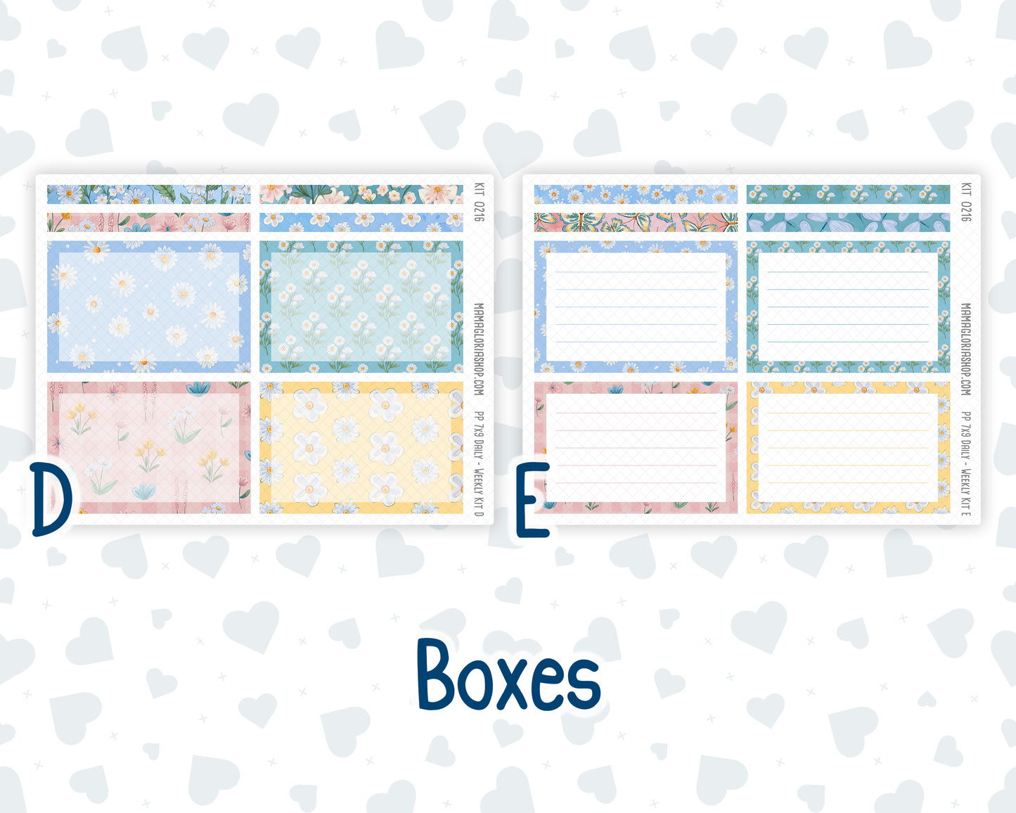 Kit 0216- 7x9 Plum Paper Daily - Daisy Days - Planner - May