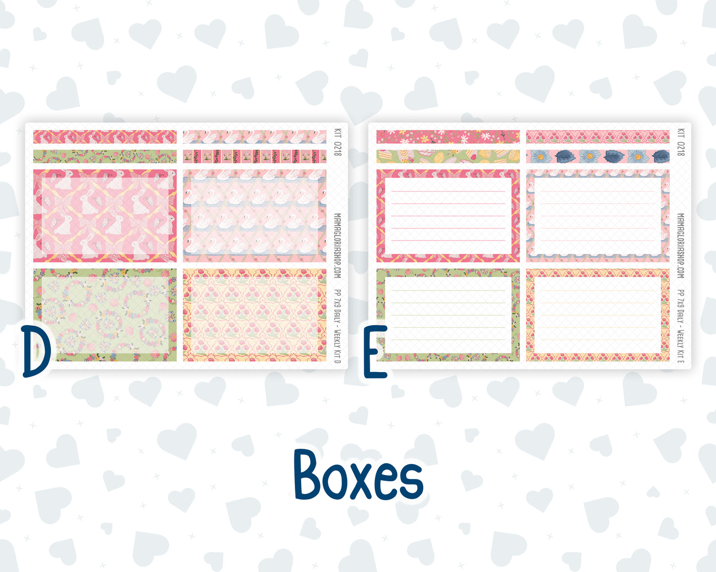 Kit 0218- 7x9 Plum Paper Daily - Mother's Love- Planner - May