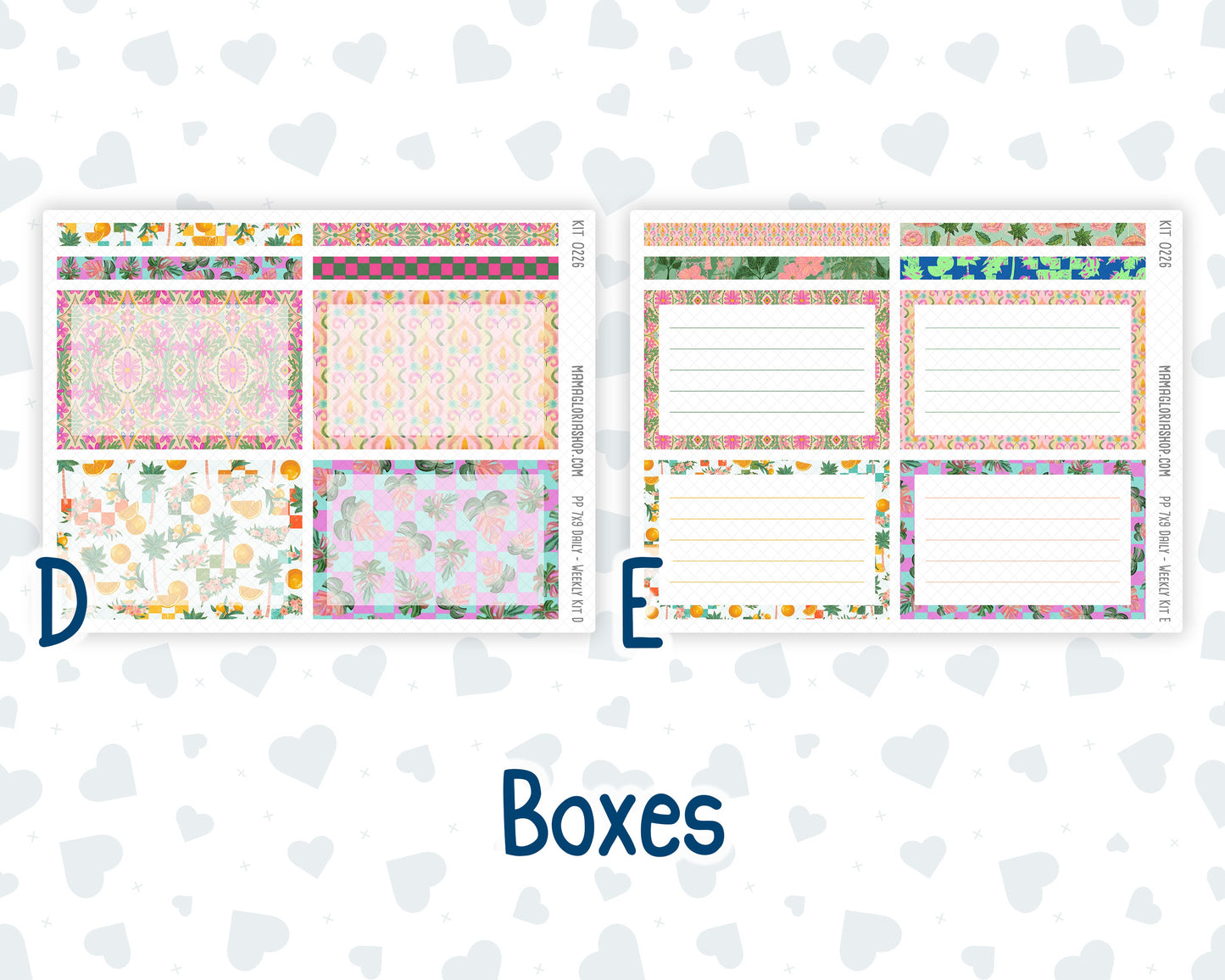 Kit 0226 - 7x9 - Plum Paper Daily - Weekly Kit - July - Tropical Whimsy