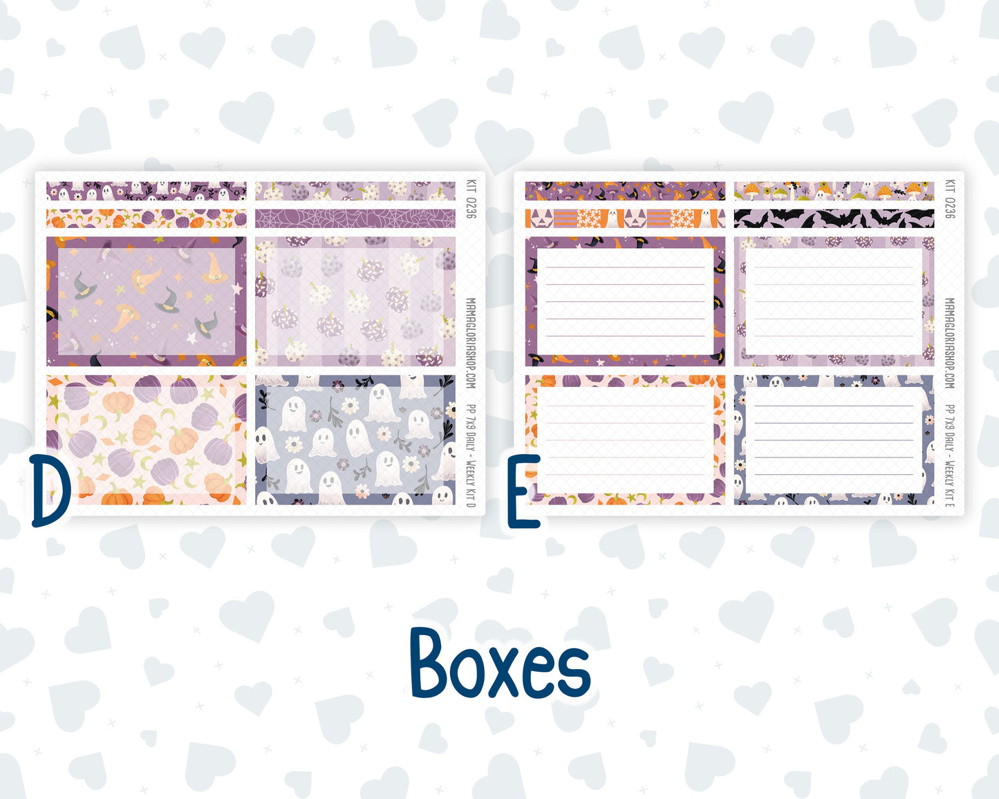 Kit 0236 - 7x9 - Plum Paper Daily - Weekly Kit - October - Sweet & Spooky