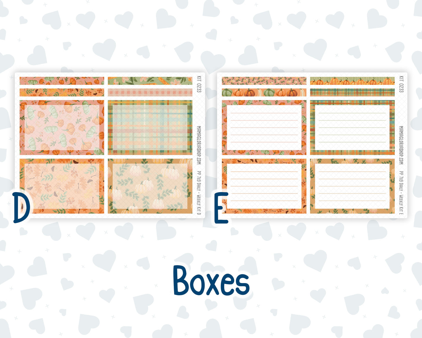 Kit 0233 - 7x9 - Plum Paper Daily - Weekly Kit - September - Cinnamon Days