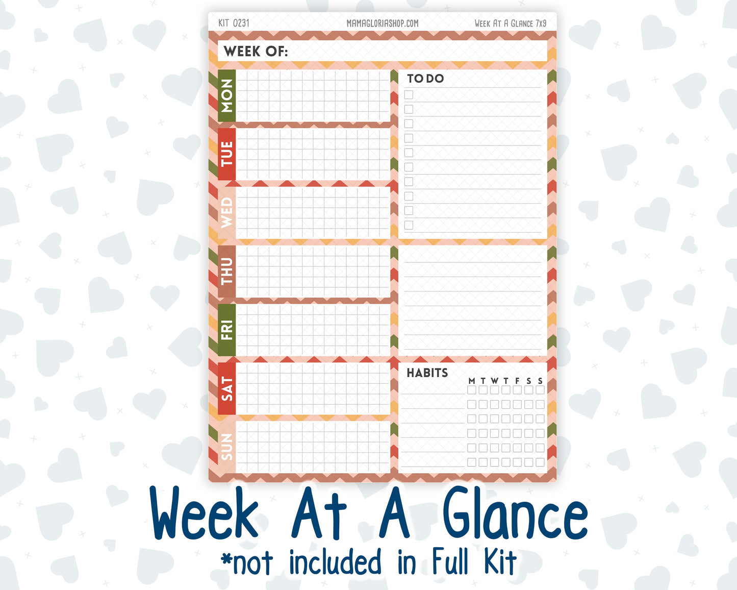 Kit 0231 - 7x9 - Plum Paper Daily - Weekly Kit - August - Backyard BBQ
