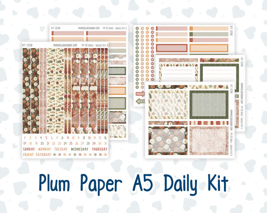 Kit 0298 - A5 - Plum Paper Daily - Weekly Kit - October - Velvet Bloom