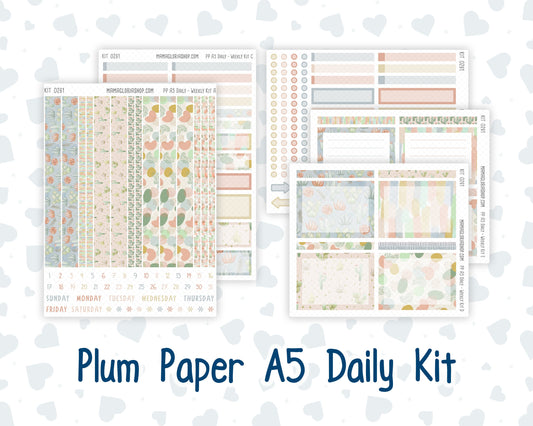 Kit 0261 - A5 - Plum Paper Daily - Weekly Kit - April - Llama Spring