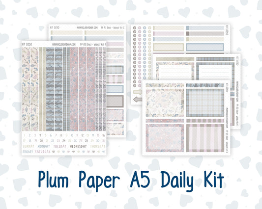 Kit 0250 - A5 - Plum Paper Daily - Weekly Kit - Quiet January