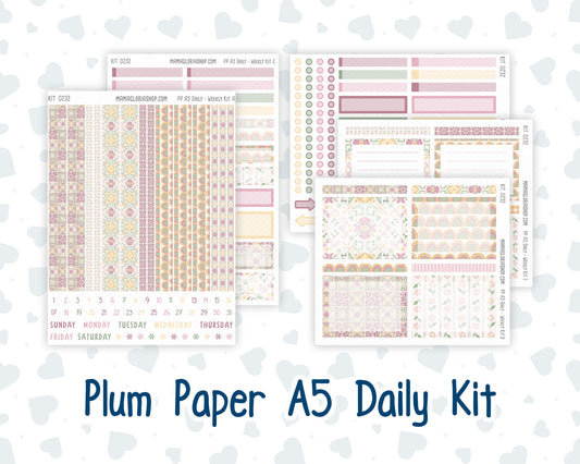 Kit 0232 - A5 - Plum Paper Daily - Weekly Kit - September - Heirloom Garden