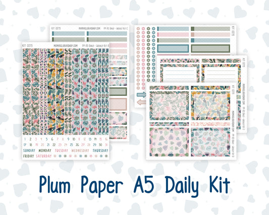 Kit 0275 - A5 - Plum Paper Daily - Weekly Kit - July - Tropical Safari Blush