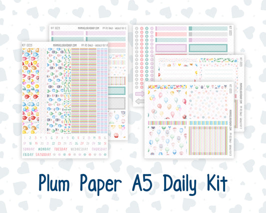 Kit 0225 - A5 - Plum Paper Daily - Weekly Kit - July - Carnival Joy