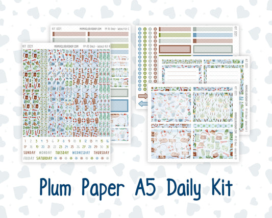 Kit 0221 - A5 - Plum Paper Daily - Weekly Kit - June - Gone Fishing