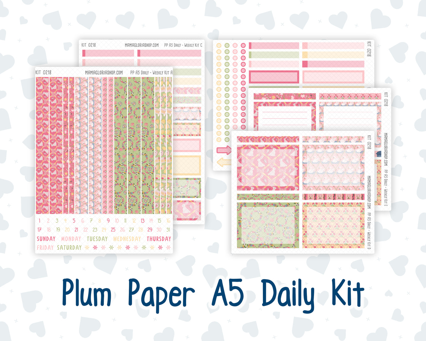 Kit 0218 A5 Plum Paper Daily - Mother's Love- Planner -May
