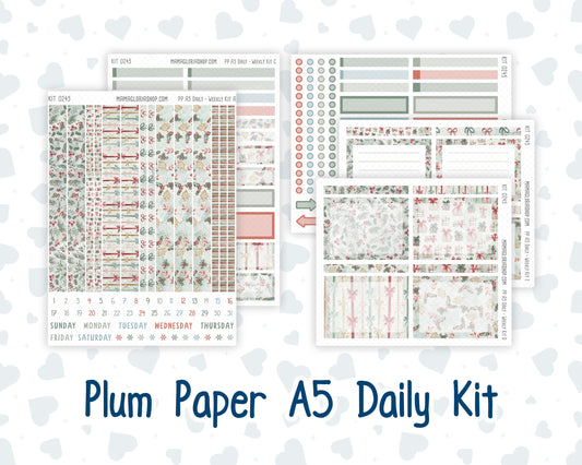 Kit 0245 - A5 - Plum Paper Daily - Weekly Kit - December - Vintage Christmas