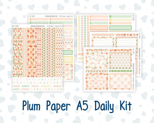 Kit 0228 - A5 - Plum Paper Daily - Weekly Kit - August - Just Peachy