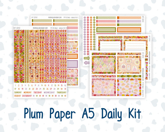 Kit 0240 - A5 - Plum Paper Daily - Weekly Kit - November - Cozy Thanksgiving