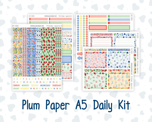 Kit 0220 - A5 - Plum Paper Daily - Weekly Kit - June - June Berries