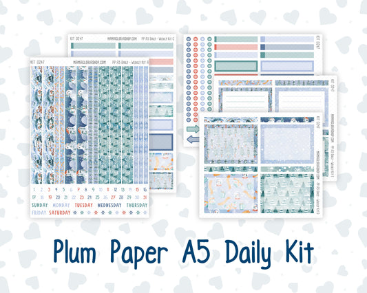 Kit 0247 - A5 - Plum Paper Daily - Weekly Kit - December - Snow Day Adventures