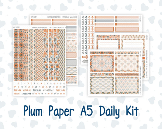 Kit 0237 - A5 - Plum Paper Daily - Weekly Kit - October - Forest Folk