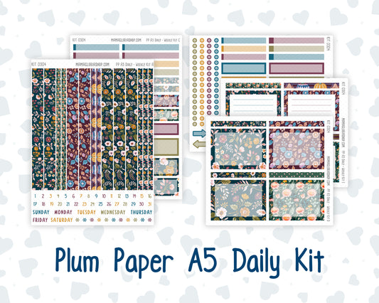 Kit 0304 - A5 - Plum Paper Daily - Weekly Kit - November - Autumn In Bloom