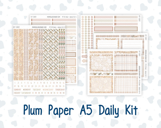 Kit 0301 - A5 - Plum Paper Daily - Weekly Kit - November - Sunday Comfort