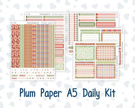 Kit 0231 - A5 - Plum Paper Daily - Weekly Kit - August - Backyard BBQ