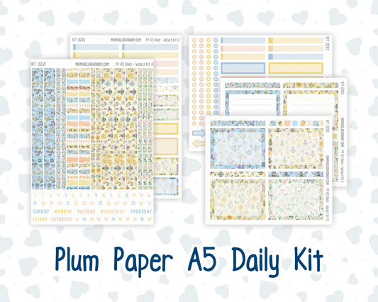 Kit 0265 - A5 - Plum Paper Daily - Weekly Kit - May - Honeybee Sky