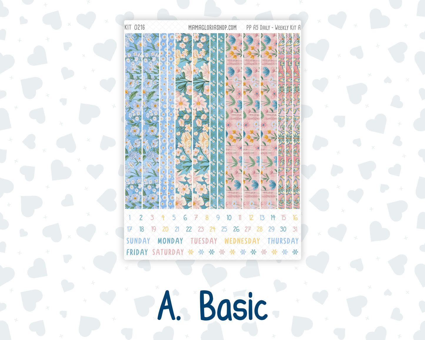 Kit 0216 A5 Plum Paper Daily - Daisy Days- Planner -May