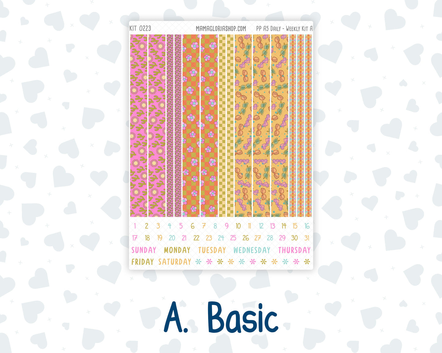 Kit 0223 - A5 - Plum Paper Daily - Weekly Kit - June - Route 66
