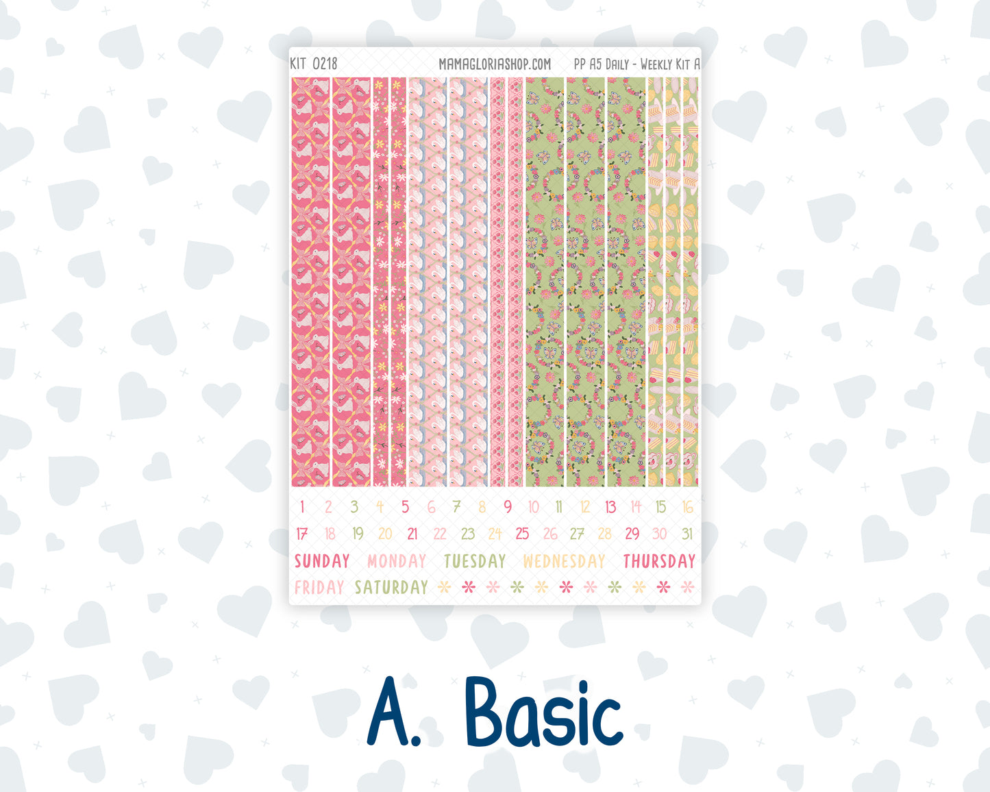 Kit 0218 A5 Plum Paper Daily - Mother's Love- Planner -May